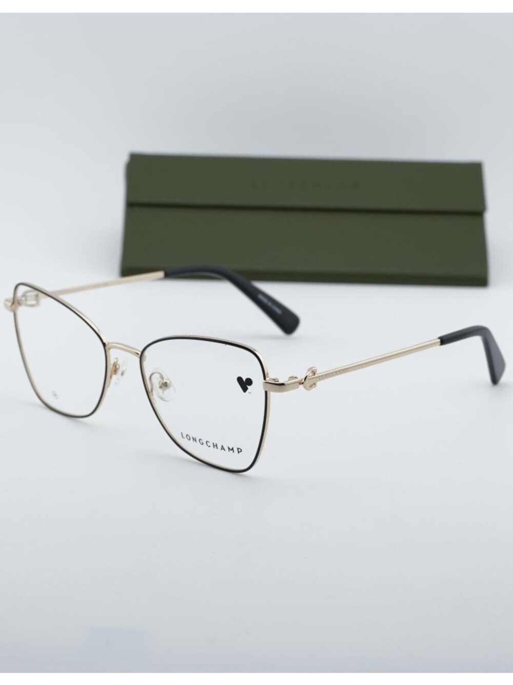 Longchamp LO2157 728 Butterfly Eyeglasses 52mm - Black / Gold